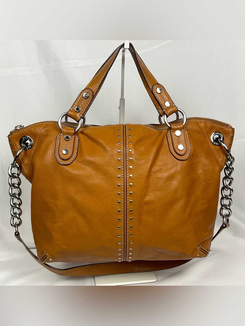Michael Kors Astor Handbag Purse Studded Adjustable Strap Leather